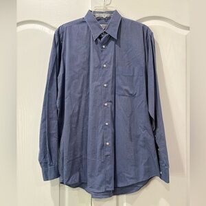🔴5/$15 Perry Ellis Navy Casual Button-Down Shirt